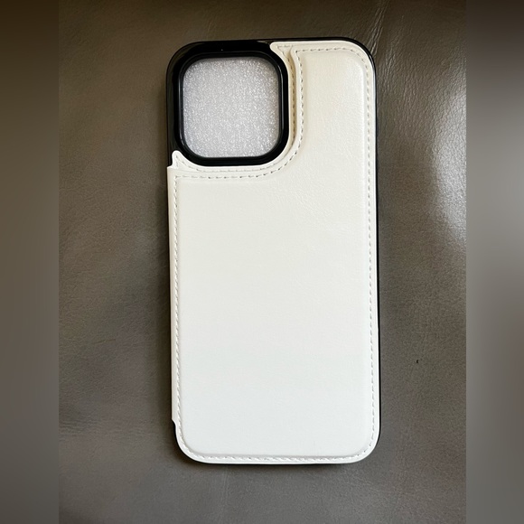 New white wallet case for I phone 15 Pro Max. PU leather. - Picture 2 of 5